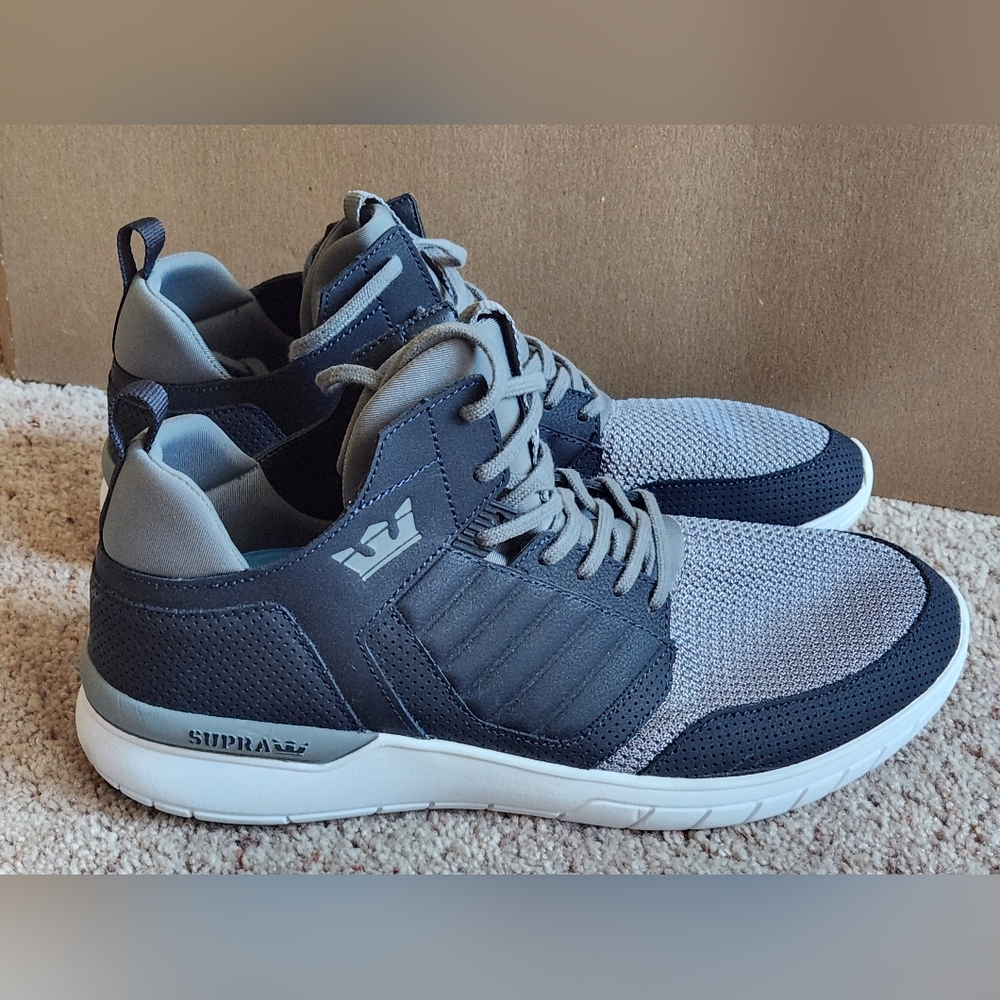 SUPRAW Mens size 11 GRAY Mid High rise shoes